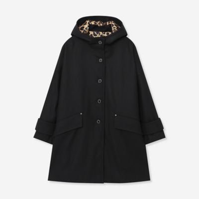 ＜MACKINTOSH LONDON (Women)＞《送料無料》【ＭＡＣＫＩＮＴＯＳＨ】【ＨＵＭＢＩＥ　ＨＯＯＤ／ハンビーフード】ウールメルトンフーデットショートコート（Ｇ６Ｂ１３４２２＿＿）