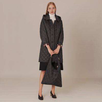 L】キルティングタフタフーデットコート（G7A02231＿＿