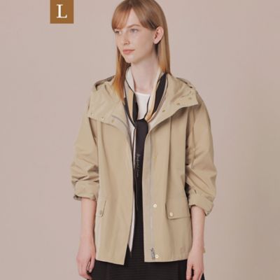 ＜MACKINTOSH LONDON L (Women/大きいサイズ)＞【Ｌ】ポリエステルコットンタフタフーデットコート（Ｇ７Ａ０５３２３＿＿）