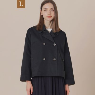 【Ｌ】【ＦＹＶＩＥ／フィビー】バイカラータフタダブルブレストコート（Ｇ７Ａ０６５１４＿＿）