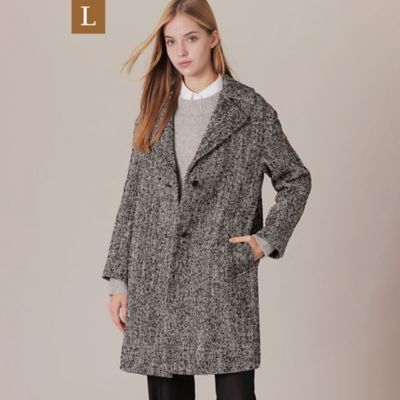 ＜MACKINTOSH LONDON L (Women/大きいサイズ)＞【Ｌ】【ＤＵＲＲＩＳ／デュリス】ウールツイードコート（Ｇ７Ｂ０３８４５＿＿）