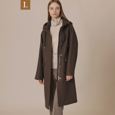 ＜MACKINTOSH LONDON L (Women/大きいサイズ)＞【Ｌ】ウールメルトンフーデットコート（Ｇ７Ｂ０７４３９＿＿）