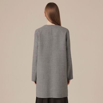 L】ライトウールリバーノーカラーコート（G7B11634＿＿