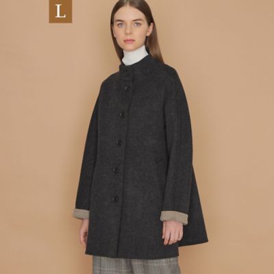 ＜MACKINTOSH LONDON L (Women/大きいサイズ)＞【Ｌ】【ＢＡＲＮＥＴ／バーネット】ダブルビーバーウールコート（Ｇ７Ｂ１２２４５＿＿）