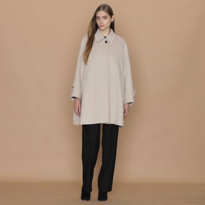 美品◾️マッキントッシュ　ピュアラムビーバーノーカラーコート エクラ掲載】【ROSLEY/ロズリー】ピュアラムビーバーノーカラーコート