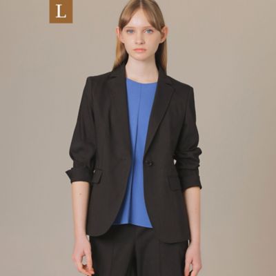 ＜MACKINTOSH LONDON L (Women/大きいサイズ)＞【Ｌ】リネンレーヨンストレッチジャケット（Ｇ７Ｅ０８１４９＿＿）