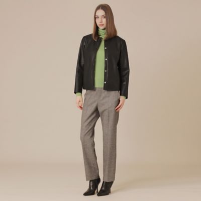 L】ノーカラーレザージャケット（G7E10632＿＿