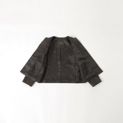 マッキントッシュロンドン 羊革　ノーカラー　ライダースジャケット 黒　38 L】ノーカラーレザージャケット（G7E10632＿＿