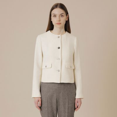 L】ベルベットヤーンツイードジャケット（G7E15638＿＿