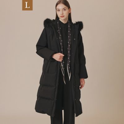 ＜MACKINTOSH LONDON L (Women/大きいサイズ)＞【Ｌ】【婦人画報掲載】【ＢＬＡＣＫ　ＯＦ　ＢＬＡＣＫｓ】タスランタイプライターダウンコート（Ｇ７Ｆ０６４５９＿＿）