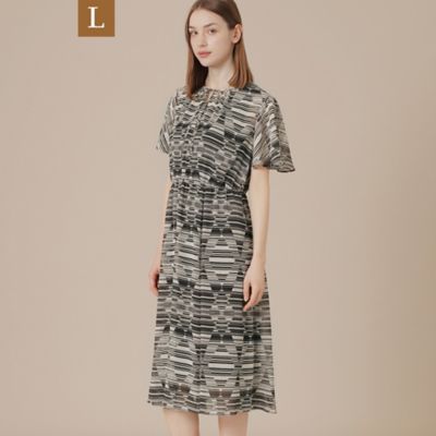 MACKINTOSH LONDON L (Women/大きいサイズ)/マッキントッシュ ロンドンＬ 【Ｌ】ダイヤボーダープリントワンピース（Ｇ７Ｊ０２６０８＿＿）