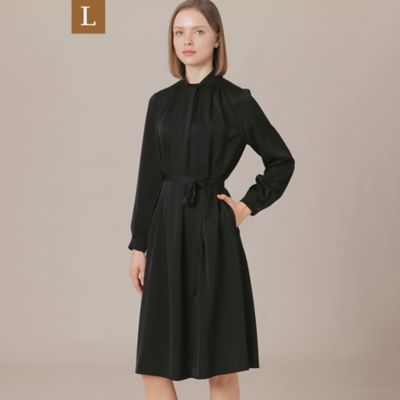 ＜MACKINTOSH LONDON L (Women/大きいサイズ)＞【Ｌ】バックジョーゼットサテンワンピース（Ｇ７Ｊ０７８７２＿＿）