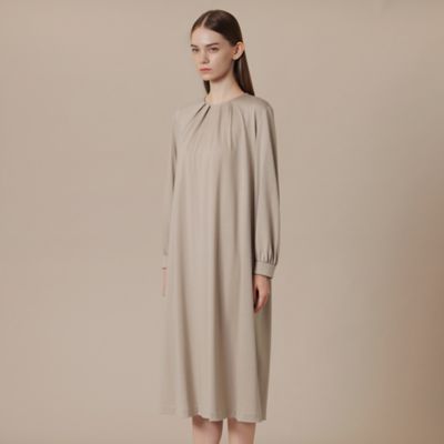 L】ウールプレーティングワンピース（G7J10652＿＿