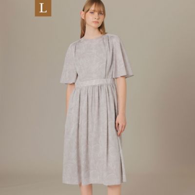 ＜MACKINTOSH LONDON L (Women/大きいサイズ)＞【Ｌ】【ＢＩＢＵＲＹ　ＦＬＯＷＥＲ　００１】ドローイングシャドーバイブリーワンピース（Ｇ７Ｊ１４１３８＿＿）