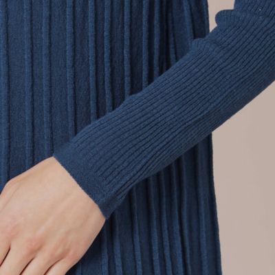 L】ファインウールホールガーメントニットワンピース