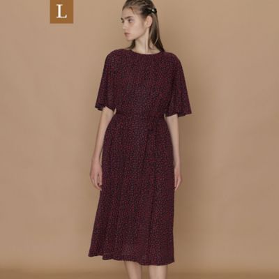 ＜MACKINTOSH LONDON L (Women/大きいサイズ)＞【Ｌ】リーフドットプリントワンピース（Ｇ７Ｊ１５１６６＿＿）