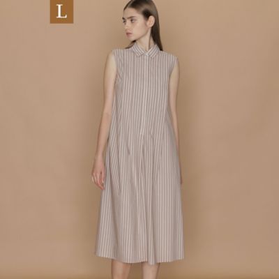 ＜MACKINTOSH LONDON L (Women/大きいサイズ)＞【Ｌ】キュプラコットンストライプワンピース（Ｇ７Ｊ１７１６４＿＿）