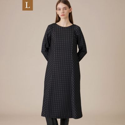 ＜MACKINTOSH LONDON L (Women/大きいサイズ)＞【Ｌ】プリントチェックワンピース（Ｇ７Ｊ１７６８３＿＿）