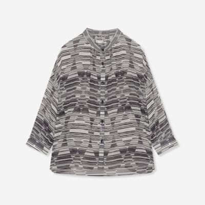 MACKINTOSH LONDON L (Women/大きいサイズ)/マッキントッシュ ロンドンＬ 【Ｌ】ダイヤボーダープリントブラウス（Ｇ７Ｍ０１６０８＿＿）