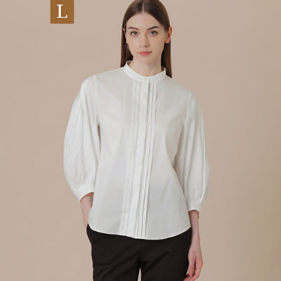 ＜MACKINTOSH LONDON L (Women/大きいサイズ)＞【Ｌ】【エクラ掲載】コットンナイロンストレッチタックブラウス（Ｇ７Ｍ０６４０２＿＿）