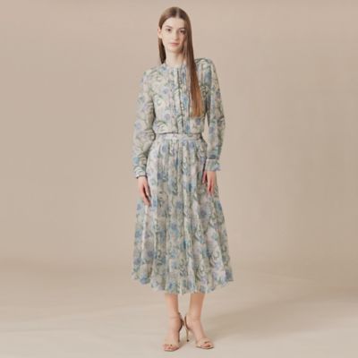 ブラウス シャツ 「BIBURY FLOWER」バイブリーフラワーブラウス レディース L】【BIBURY FLOWER】ドローイングカラー