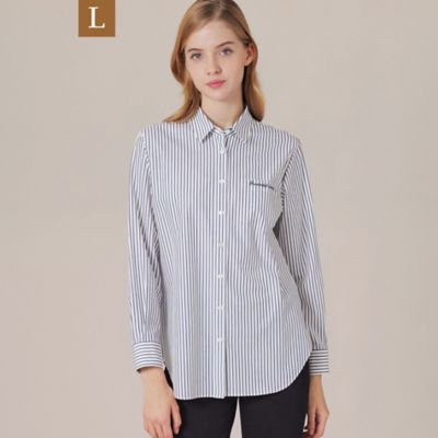 ＜MACKINTOSH LONDON L (Women/大きいサイズ)＞【Ｌ】スーピマストライプシャツ（Ｇ７Ｍ１０８７４＿＿）