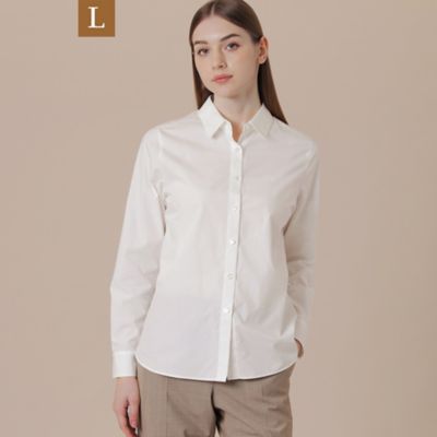 ＜MACKINTOSH LONDON L (Women/大きいサイズ)＞【Ｌ】【エクラ掲載】【Ｔｈｅ　Ｅｓｓｅｎｔｉａｌ　Ｃｏｌｌｅｃｔｉｏｎ】スビンコットンブロードシャツ（Ｇ７Ｍ１１４０９＿＿）