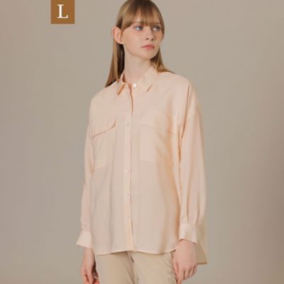 ＜MACKINTOSH LONDON L (Women/大きいサイズ)＞【Ｌ】シアーキュプラシフォンブラウス（Ｇ７Ｍ１２１４２＿＿）