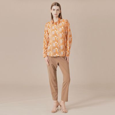 【Ｌ】【婦人画報掲載】【ＢＩＢＵＲＹ　ＦＬＯＷＥＲ】バイブリーフラワースパンボイルブラウス（Ｇ７Ｍ１６５４２＿＿）