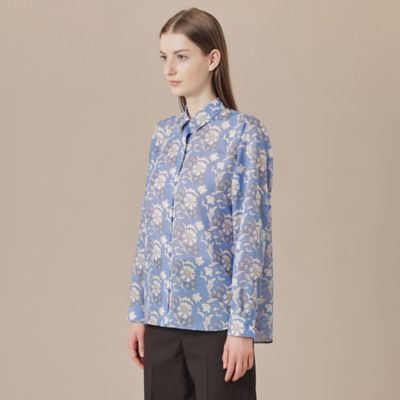 【Ｌ】【婦人画報掲載】【ＢＩＢＵＲＹ　ＦＬＯＷＥＲ】バイブリーフラワースパンボイルブラウス（Ｇ７Ｍ１６５４２＿＿）