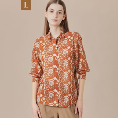 【Ｌ】【婦人画報掲載】【ＢＩＢＵＲＹ　ＦＬＯＷＥＲ】バイブリーフラワースパンボイルブラウス（Ｇ７Ｍ１６５４２＿＿）