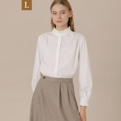 ＜MACKINTOSH LONDON L (Women/大きいサイズ)＞【Ｌ】ストレッチストライプブラウス（Ｇ７Ｍ１８６４６＿＿）