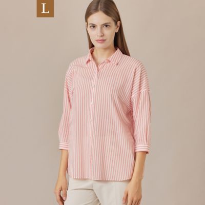MACKINTOSH LONDON L (Women/大きいサイズ)/マッキントッシュ ロンドンＬ 【Ｌ】オンブレストライプブラウス（Ｇ７Ｍ２０５６２＿＿）