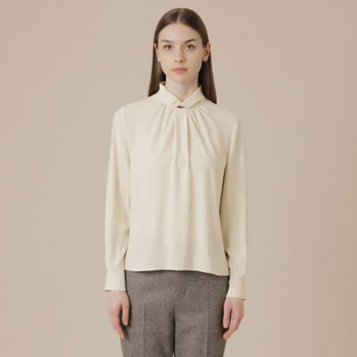 L】バックサテンジョーゼットブラウス（G7M20639＿＿