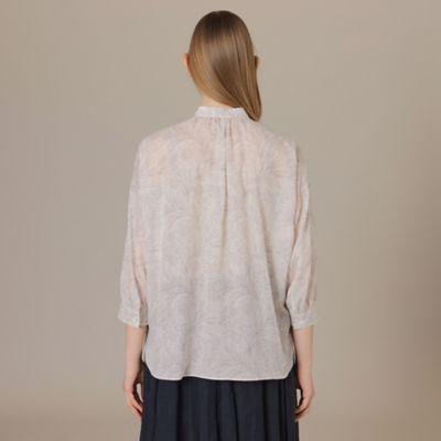 【Ｌ】【ＢＩＢＵＲＹ　ＦＬＯＷＥＲ　００１】ドローイングバイブリーブラウス（Ｇ７Ｍ７２１４０＿＿）