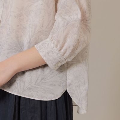 【Ｌ】【ＢＩＢＵＲＹ　ＦＬＯＷＥＲ　００１】ドローイングバイブリーブラウス（Ｇ７Ｍ７２１４０＿＿）