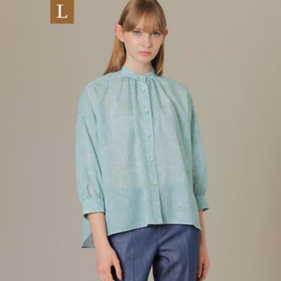 【Ｌ】【ＢＩＢＵＲＹ　ＦＬＯＷＥＲ　００１】ドローイングバイブリーブラウス（Ｇ７Ｍ７２１４０＿＿）