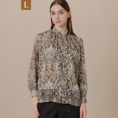 ＜MACKINTOSH LONDON L (Women/大きいサイズ)＞【Ｌ】ボタニカルウォールプリントブラウス（Ｇ７Ｍ８８６９４＿＿）