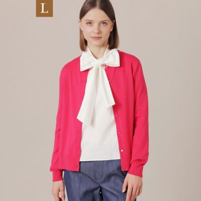 ＜MACKINTOSH LONDON L (Women/大きいサイズ)＞【Ｌ】【Ｔｈｅ　Ｅｓｓｅｎｔｉａｌ　Ｃｏｌｌｅｃｔｉｏｎ】スビンコットンニットカーディガン（Ｇ７Ｎ０１１００＿＿）