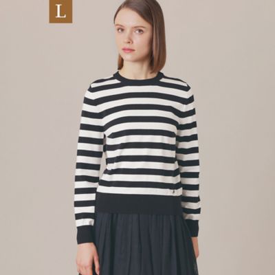 ＜MACKINTOSH LONDON L (Women/大きいサイズ)＞【Ｌ】【Ｔｈｅ　Ｅｓｓｅｎｔｉａｌ　Ｃｏｌｌｅｃｔｉｏｎ】スビンコットンニットプルオーバー（Ｇ７Ｎ０２１００＿＿）