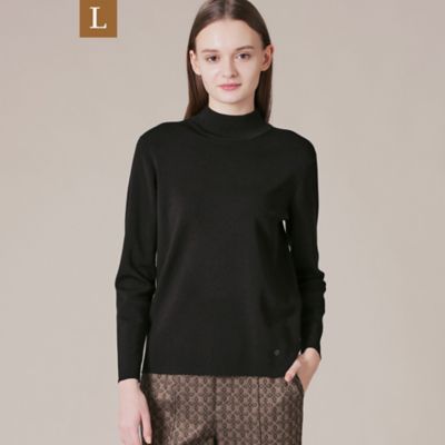 ＜MACKINTOSH LONDON L (Women/大きいサイズ)＞【Ｌ】リアフルニードルニットハイネックプルオーバー（Ｇ７Ｎ０２８００＿＿）