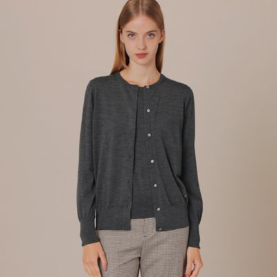 ＜MACKINTOSH LONDON L (Women/大きいサイズ)＞【Ｌ】クリアニットプレーンカーディガン（Ｇ７Ｎ０３２０１＿＿）