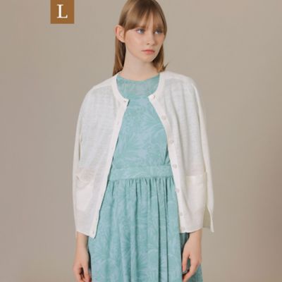 ＜MACKINTOSH LONDON L (Women/大きいサイズ)＞【Ｌ】ラスター麻カーディガン（Ｇ７Ｎ０５１０２＿＿）