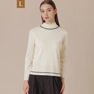 MACKINTOSH LONDON L (Women/大きいサイズ)/マッキントッシュ ロンドンＬ 【L】【エクラ掲載】クリアニットバイカラープルオーバー(G7N05401__)