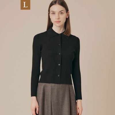 ＜MACKINTOSH LONDON L (Women/大きいサイズ)＞【Ｌ】クリアーニット衿付きカーディガン（Ｇ７Ｎ０７６０１＿＿）
