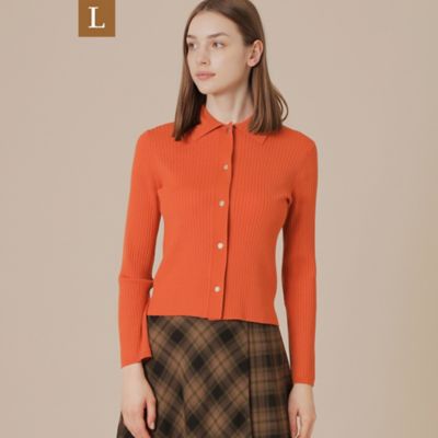 【送料無料】MACKINTOSH LONDON L (Women/大きいサイズ)/マッキントッシュ ロンドンL クリアーニット衿付きカーディガン(G7N07601__) オレンジ80L トップス【三越伊勢丹/公式】