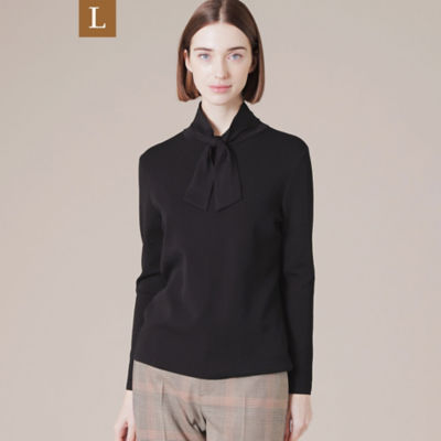 ＜MACKINTOSH LONDON L (Women/大きいサイズ)＞【Ｌ】ライトコンフォートボウタイニットプルオーバー（Ｇ７Ｎ０９８０４＿＿）