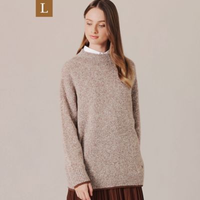 ＜MACKINTOSH LONDON L (Women/大きいサイズ)＞【Ｌ】スノーミックスニットボトルネックプルオーバー（Ｇ７Ｎ１１８１０＿＿）