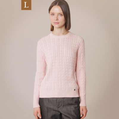 ＜MACKINTOSH LONDON L (Women/大きいサイズ)＞【Ｌ】ナチュラルカラーコットンニットプルオーバー（Ｇ７Ｎ１４１１２＿＿）