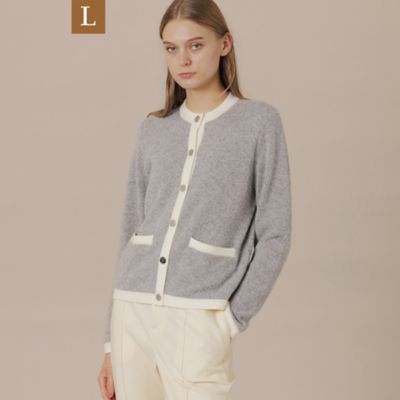 ＜MACKINTOSH LONDON L (Women/大きいサイズ)＞【Ｌ】スフレニットカーディガン（Ｇ７Ｎ１５６２３＿＿）